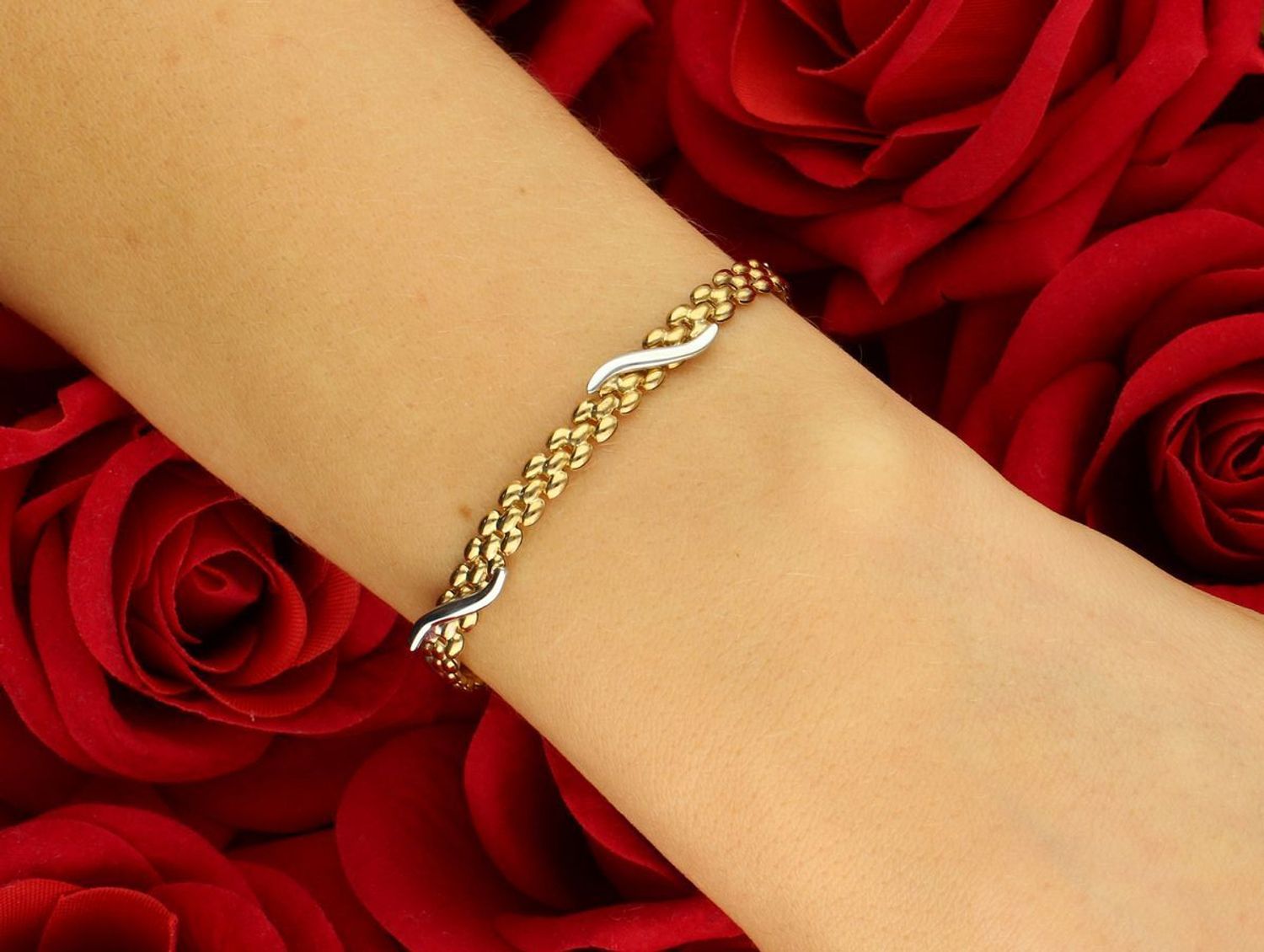 Bransoletka złota ozdobny slot pr 333, BRA-000000-700-333  Złota bransoletka wykonana z 8 karatowego żółtego złota. Powstała z połączenia drobnych ogniw, które tworzą elegancki i trwały 1.jpg