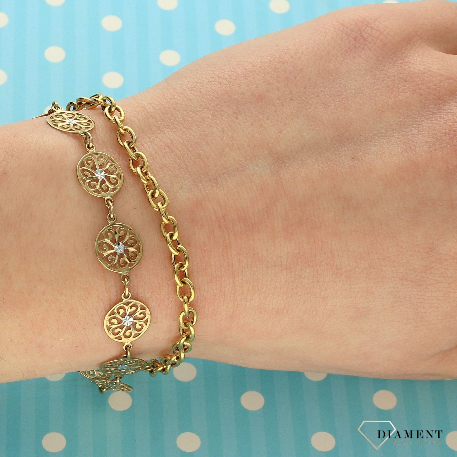 Złota bransoletka damska próby 333 prosty ankier BRA-000000-712-333.jpg