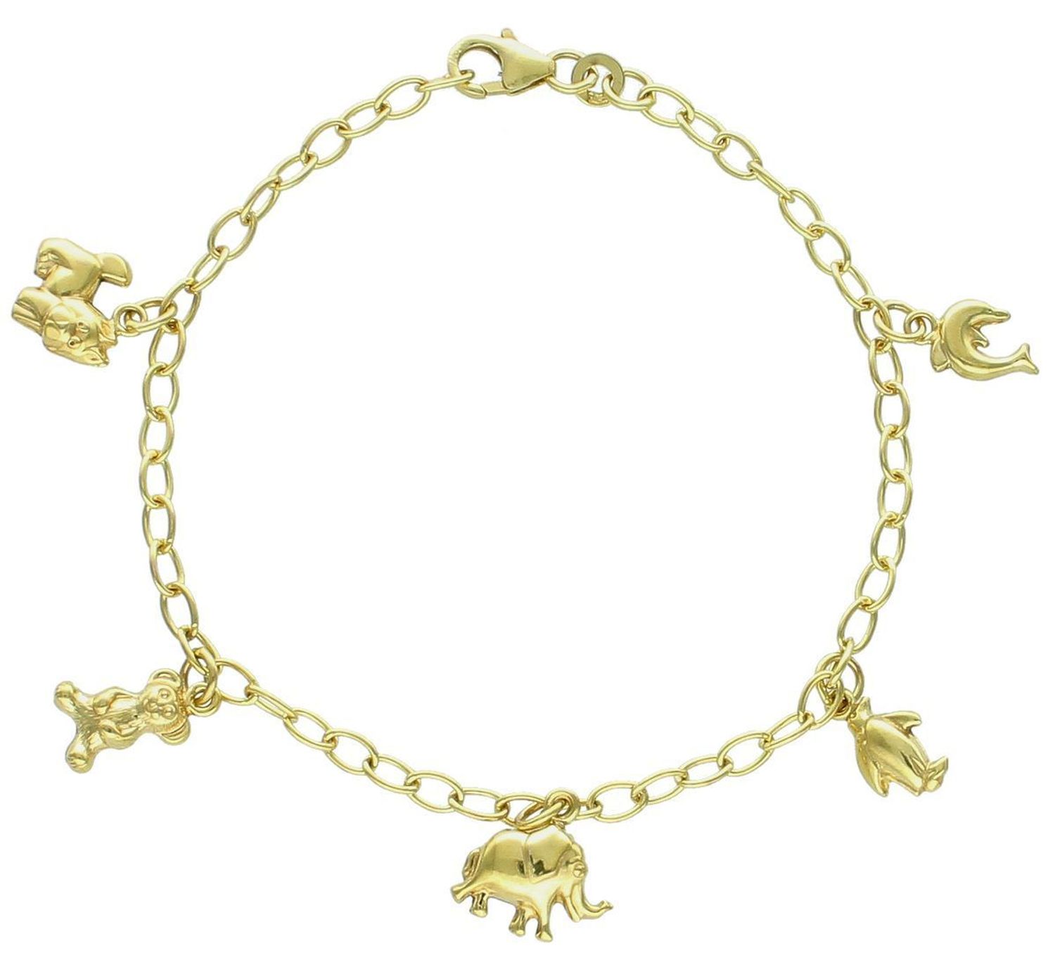 Złota bransoletka dla dziewczynki ze zwierzątkami 333.jpg