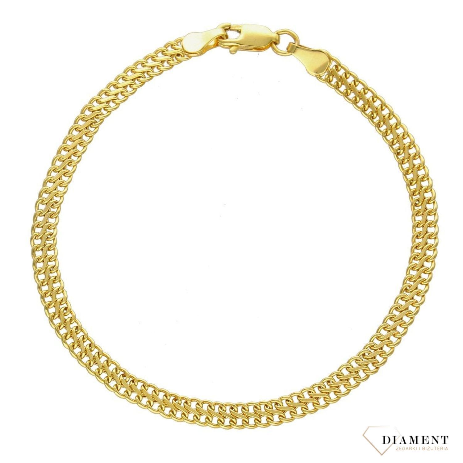 Złota bransoletka próba 585 'ciekawy wzór'  (1).jpg