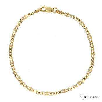 Złota bransoletka 585 Figaro Gucci  (1).jpg