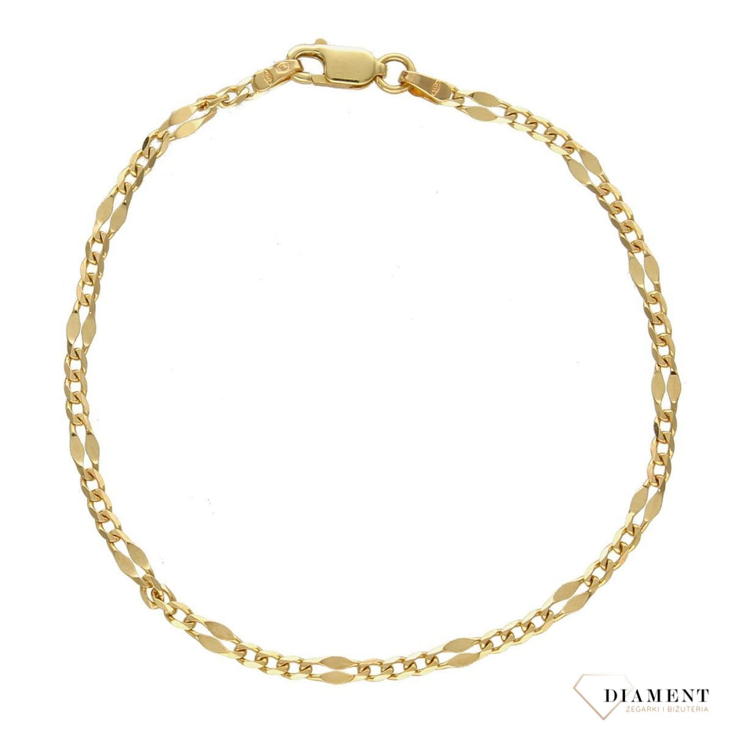 Złota bransoletka 585 Figaro Gucci  (1).jpg