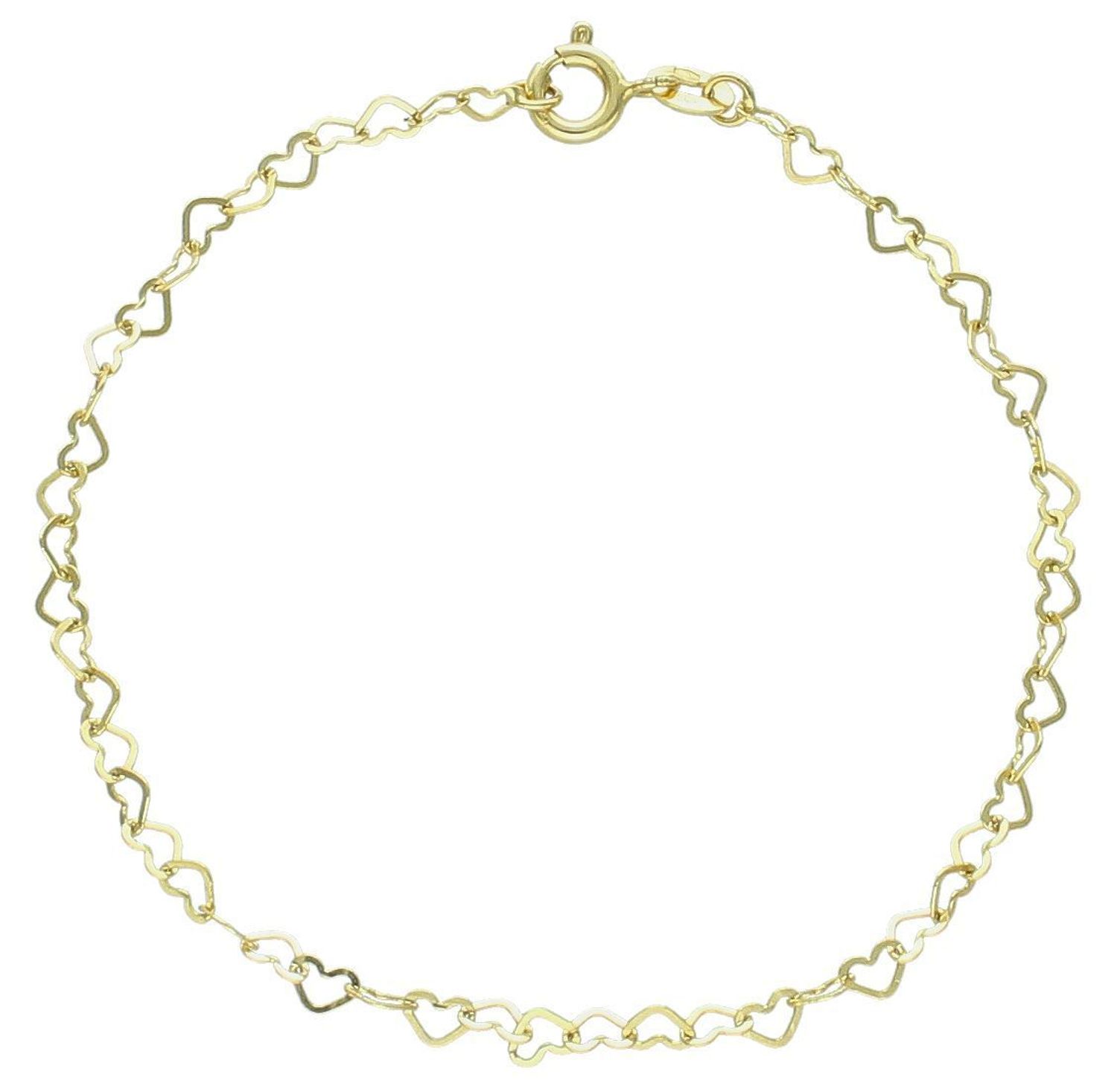 Złota bransoletka damska 585 łączone serduszka BRA-000000-765-585 Bransoletka damska złota 585 o splocie łączonych serc to wyjątkowa biżuteria, która łączy w sobie 1.jpg