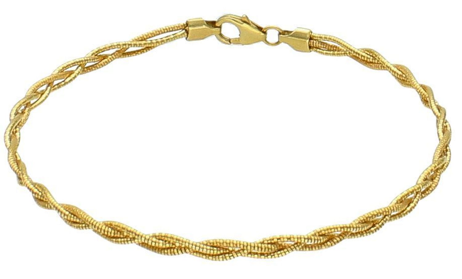 Bransoletka złota pleciony w warkocz pr 585, BRA-000000-773-585 Ponadczasowa, klasyczna biżuteria, w której harmonijne wzory wspaniale łączą się z blaskiem żółtego złota. Nowoczesny splot w 1.jpg