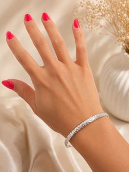 Srebrna sztywna bransoletka 925 z ornamentem 66 mm – 8,79 g Ag.jpg