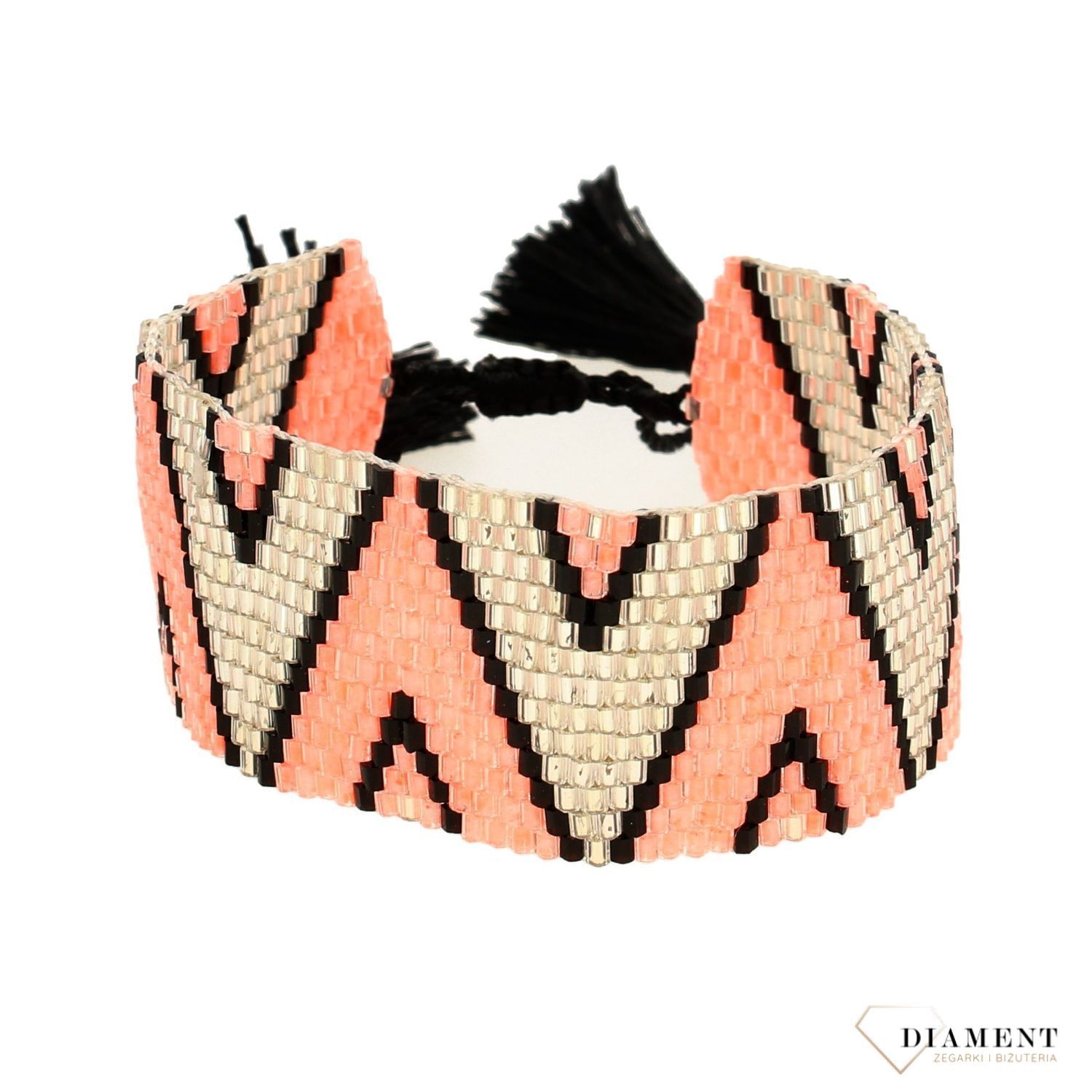 szeroka Bransoletka z koralików  BRAETNO003002600.jpg