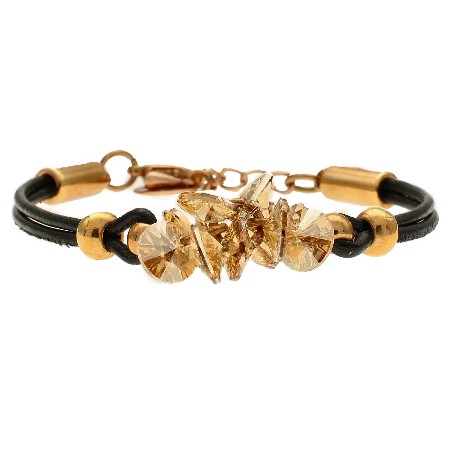 Damska bransoletka na rzemyku z połyskującymi kryształkami BRAILOV504703500 (1).jpg