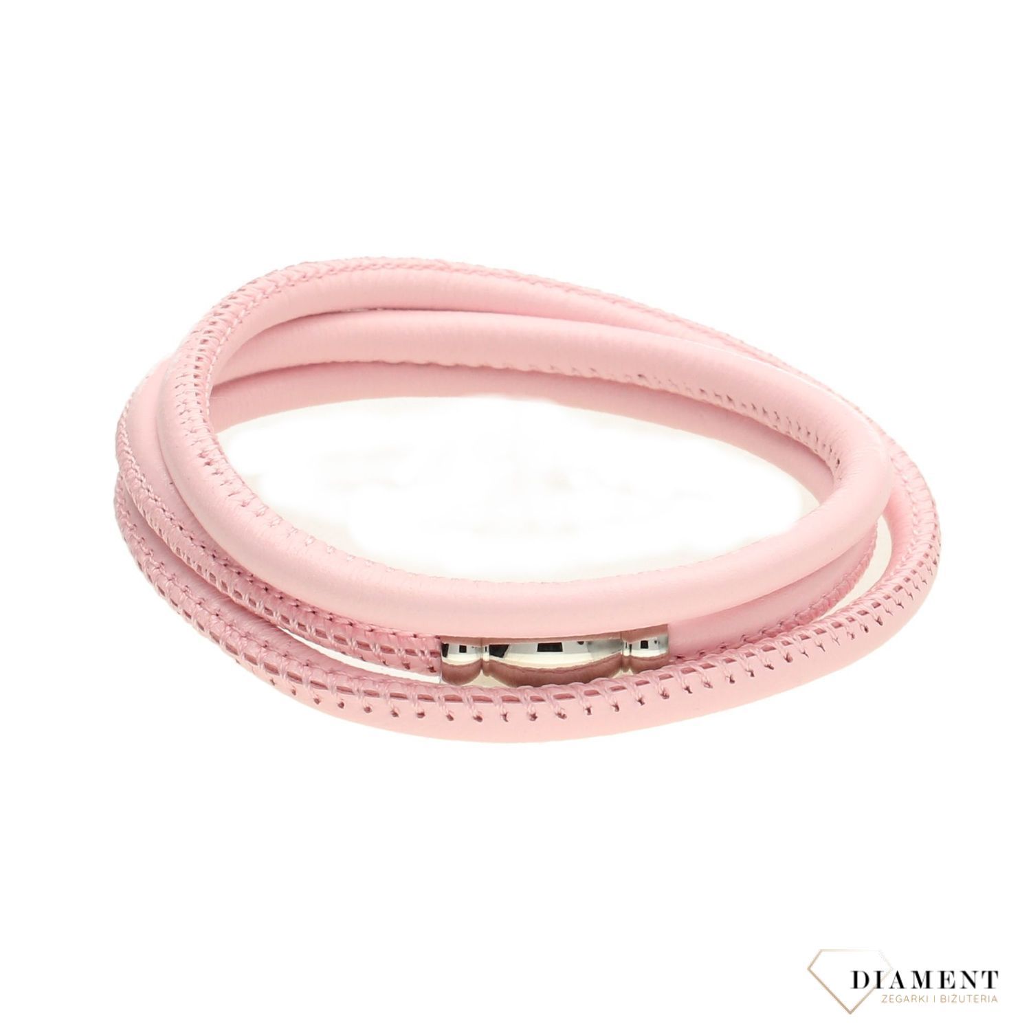 Bransoletka ze skóry w kolorze pudrowego różu BRASWEE001003200 (1).jpg