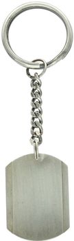 Elegancki brelok srebrny próby 925 z prostokątną zawieszką 2 × 2,8 cm, idealną pod grawer. Waga 9,07 g, styl minimalistyczny i elegancki. Idealny na prezent.1.jpg