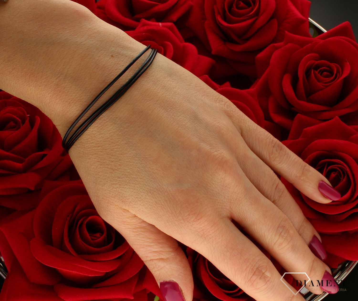 Bransoletka srebrna damska kauczukowa do zawieszek charmsów BS-261 (5).jpg