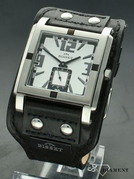 Zegarek męski Bisset Classic BS25C02L. Męski zegarek klasyczny Bisset. Męski zegarek Bisset na czarnym pasku. Kla (5).jpg