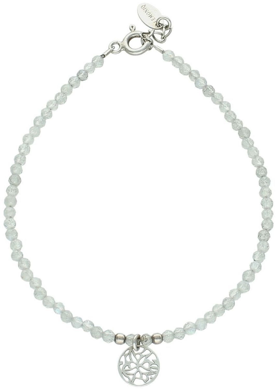 Bransoletka srebrna LEMONIQ BS3044v50 z labradorytem i ażurowym kółkiem. Długość 18 cm, zapięcie na karabińczyk. Stylowa, naturalna biżuteria idealna na prezent.1.jpg