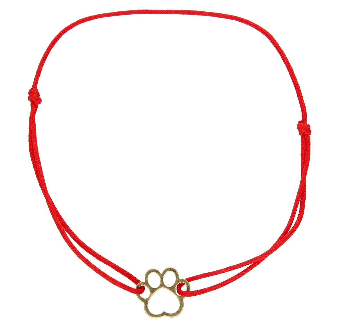 Bransoletka sznurek z łapką pieska pozłacaną. Dla małej księżniczki i każdej z nas. Minimalistyczna w formie bransoleta na kolorowym sznureczku, zachwyci też nastolatki, które lubią delikatne dodatki do codziennego look’u (1).jpg