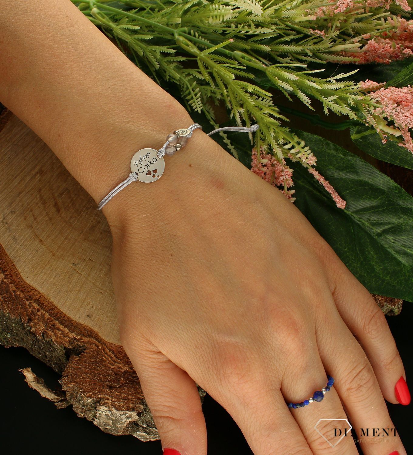 Bransoletka damska 'Najlepsza Babcia' LEMONIQ BS3154v66 (2).jpg