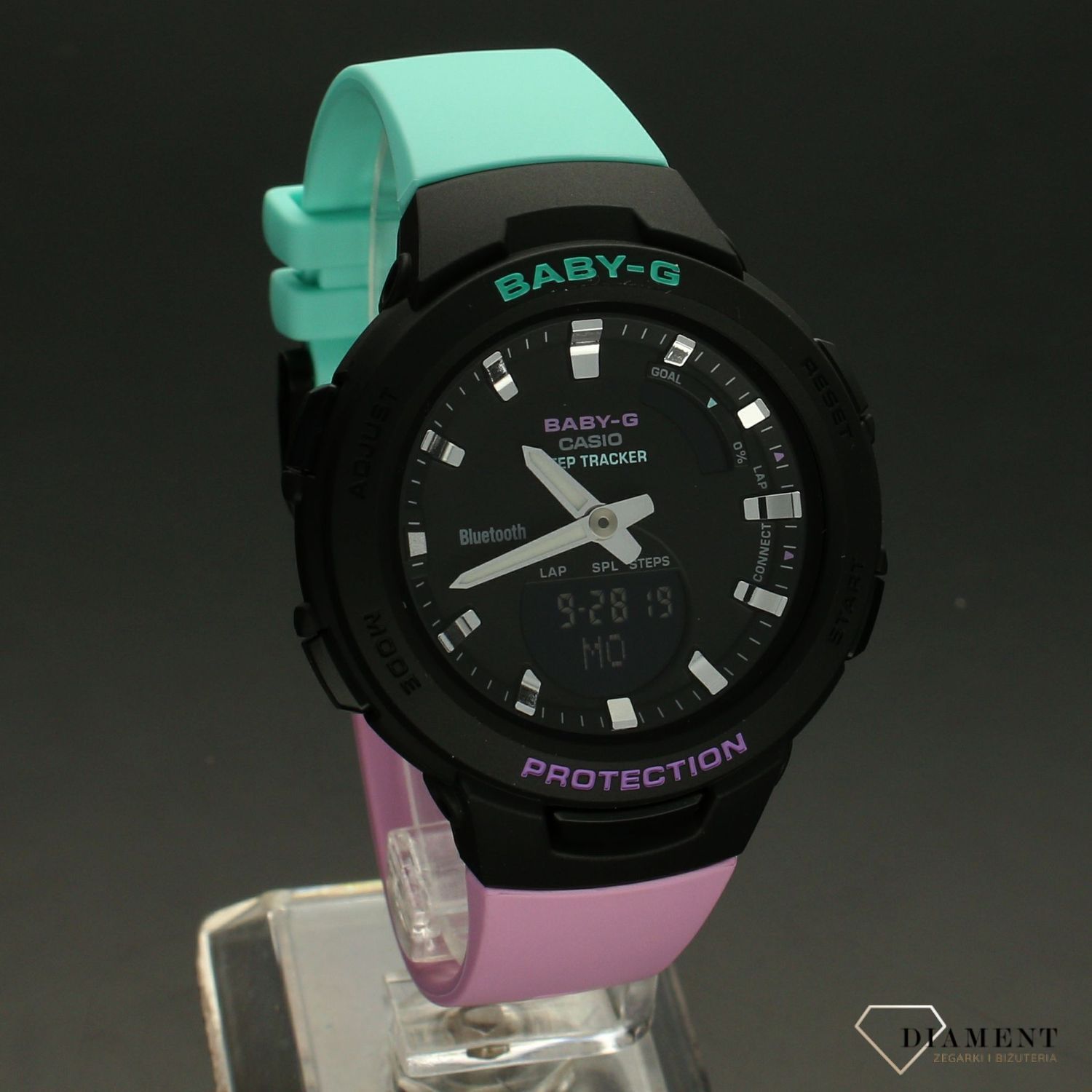 Zegarek damski wstrząsoodporny Casio Baby-G BSA-B100MT-1AER STEP TRACKER.jpg