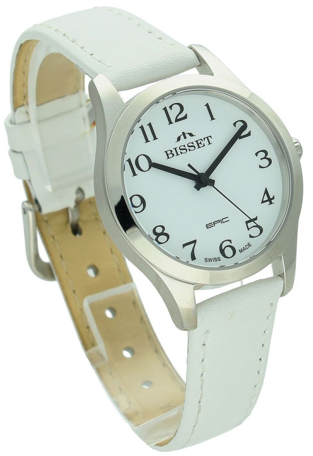 Bisset Epic BSAE68SAWX05BX – elegancki zegarek damski na srebrnej kopercie z czarną tarczą. Mechanizm kwarcowy, szkiełko mineralne, 5 ATM, 2 lata gwarancji.1.jpg