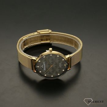 Zegarek damski na złotej bransolecie z szarą tarczą BSBF32GIVX03BX (3).jpg