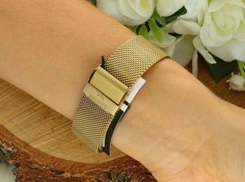 Bisset Brienz BSBF33GISX03B1 – elegancki damski zegarek klasyczny z białą tarczą, złotą kopertą i bransoletką mesh ze stali nierdzewnej. Szkło szafirowe i wodoszczelność 3 ATM.5.jpg
