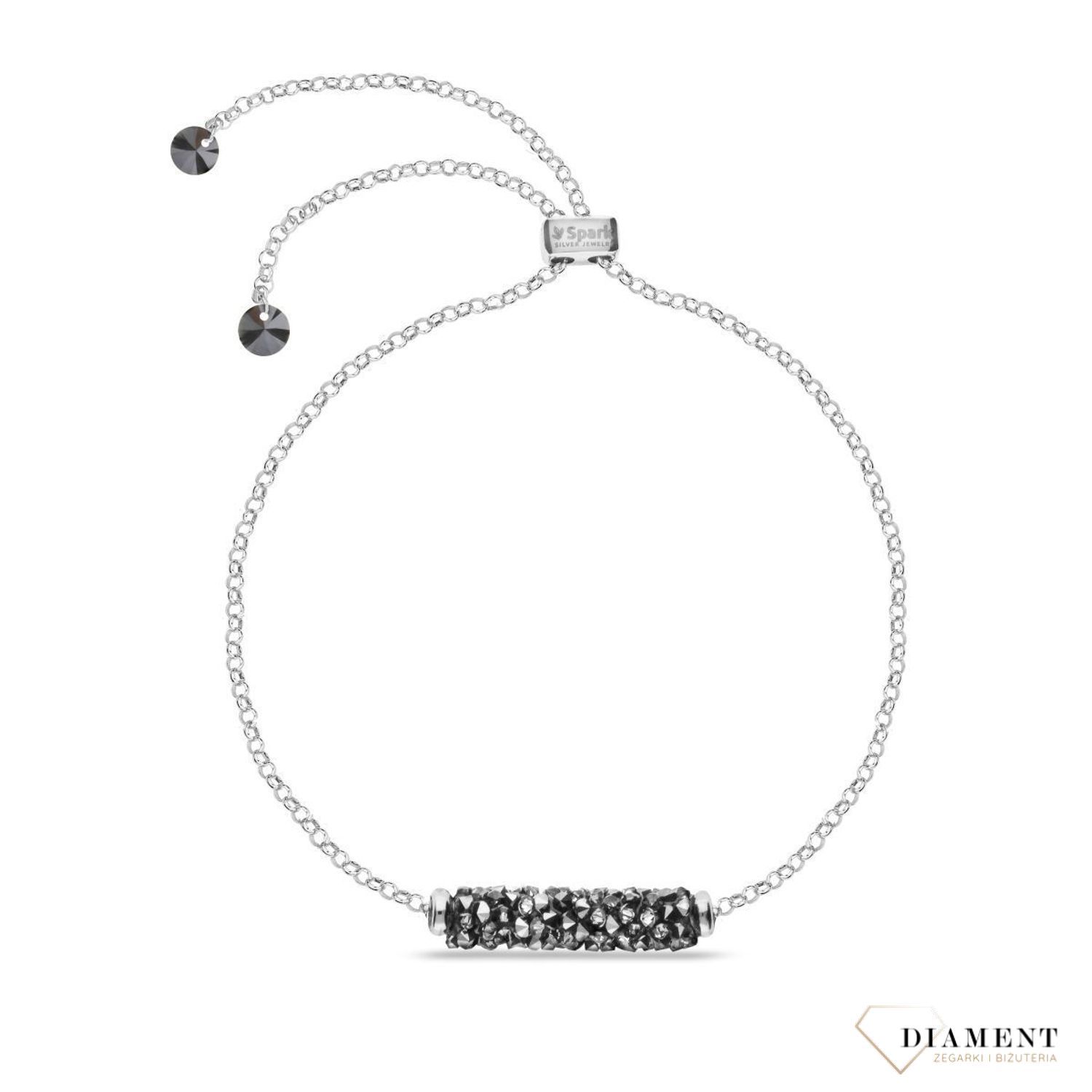 Stylowa i modna bransoletka damska z renomowanej firmy Spark to biżuteria z efektownym połączeniem srebra i ekskluzywnych kryształów Swarovski®..jpg