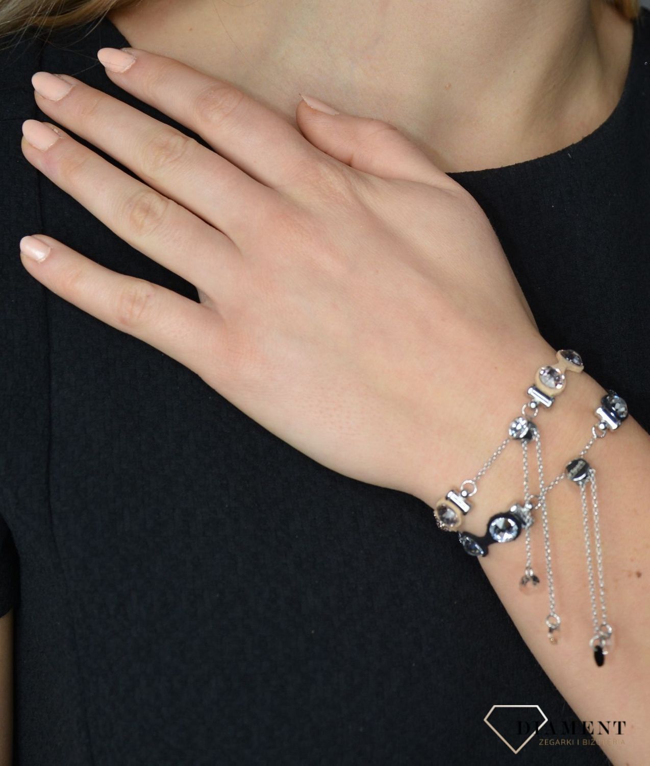 bransoletka-bezowa swarovski punteado-light-silk BSLDOT1SLSL.jpg