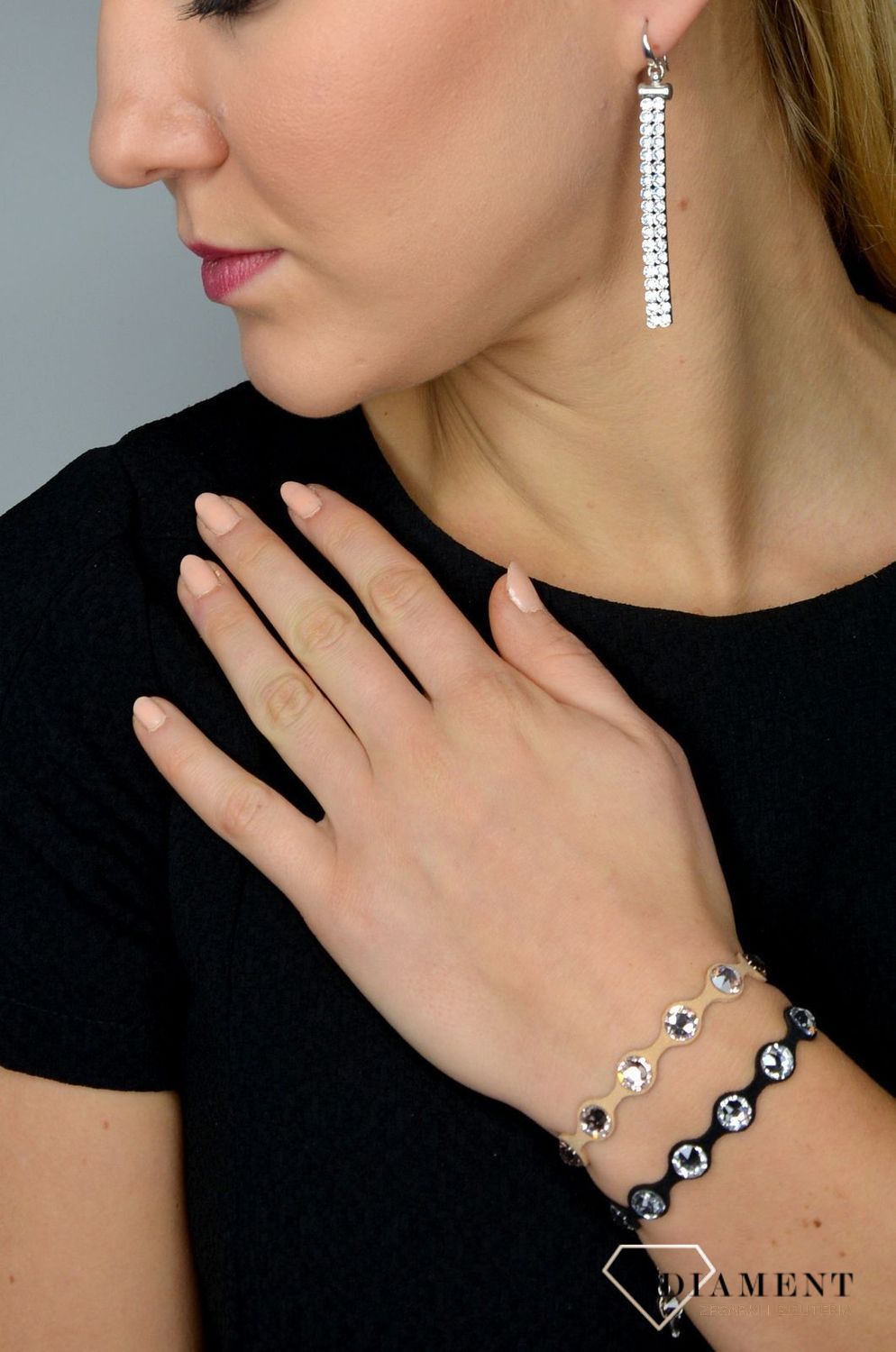 bransoletka-bezowa swarovski punteado-light-silk BSLDOT1SLSL.jpg