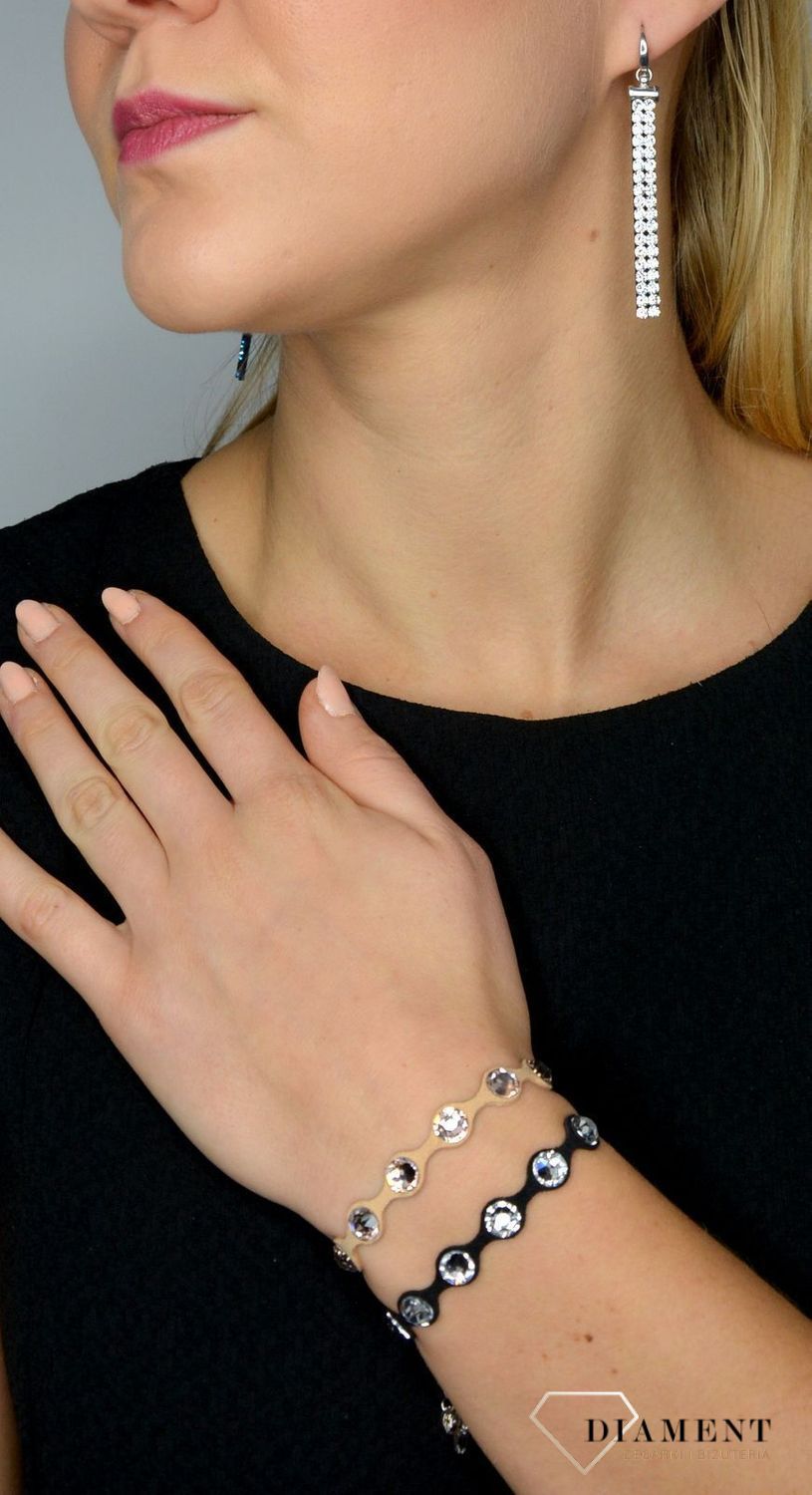 bransoletka-bezowa swarovski punteado-light-silk BSLDOT1SLSL.jpg