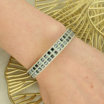 Bransoletka Spark BTEXSQ2WJ szara Alcantara® z kryształami Swarovski® grafitowymi spark.jpg