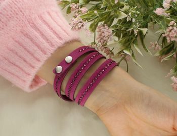 Bransoletka damska Swarovski Amethyst różowa BTR1FAM tył.jpg