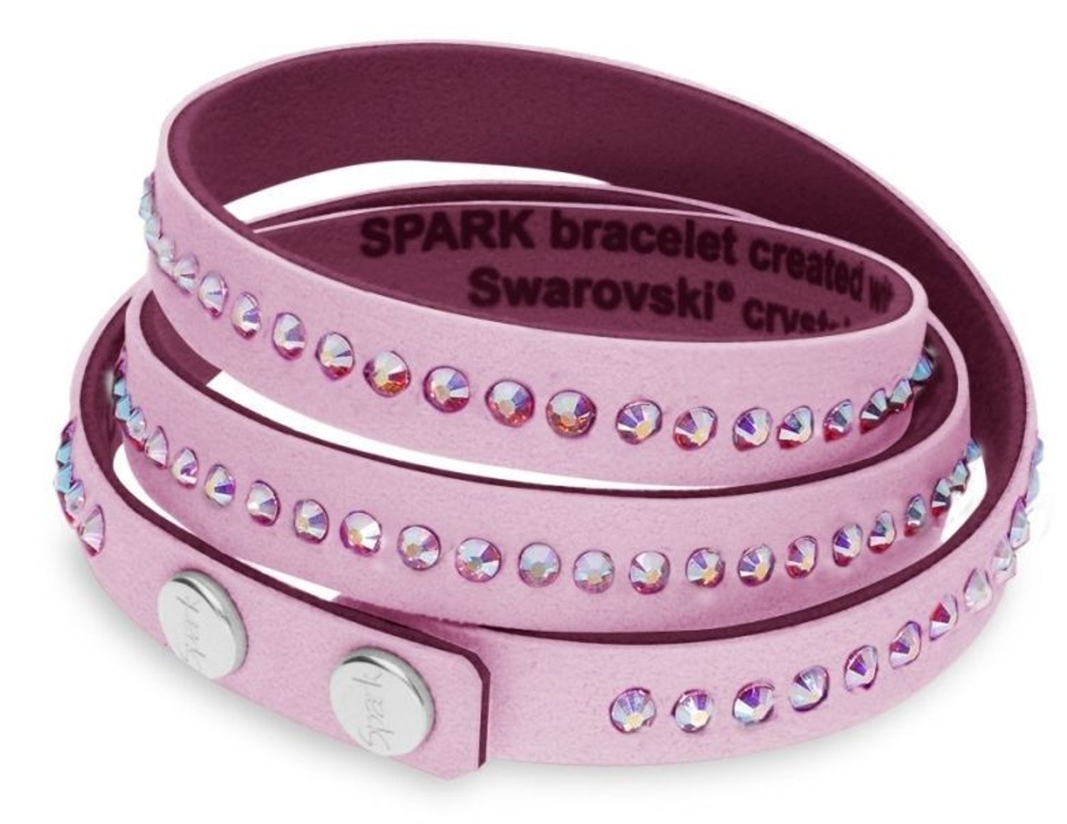 Bransoletka wykonana z różowej Alcantary® oraz ekskluzywnych kryształów w kolorze Rose BTEX2LBAQ  Bransoletka z miękkiej tkaniny Alcantara® w różowym odcieniu mieniąca się błyszczącymi kryształami1.jpg