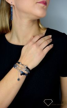 Bransoletka czarna z czarnymi kryształami Swarovski Stripe Rock Jet to piękna bransoletka z kryształami Swarovskiego na skórce Alcantara (1).JPG