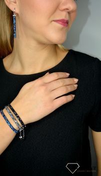 Bransoletka czarna z czarnymi kryształami Swarovski Stripe Rock Jet to piękna bransoletka z kryształami Swarovskiego na skórce Alcantara (6).JPG