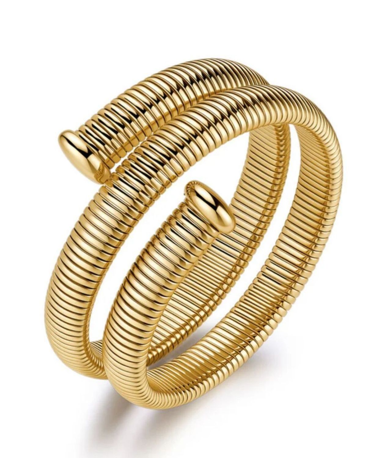 Bransoletka damska Brosway WEAVE – spiralna bransoletka ze stali pozłacanej.jpg