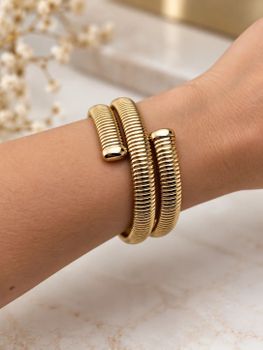 Bransoletka damska Brosway WEAVE spiralna pozłacana  Diament.jpg