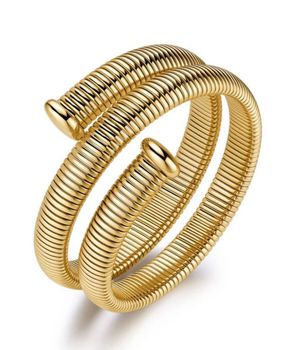 Bransoletka damska Brosway WEAVE – spiralna bransoletka ze stali pozłacanej.jpg