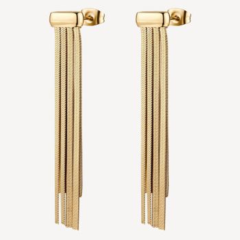 Kolczyki damskie Brosway WEAVE BWV22 – wiszące wielorzędowe kolczyki pozłacane 5 cm.jpg