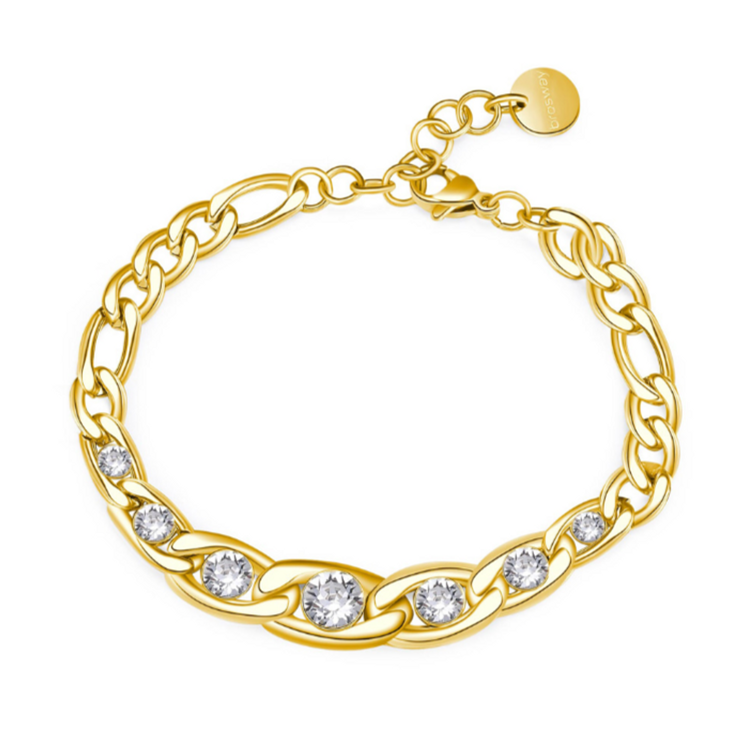 Bransoletka damska stalowa Brosway Symphonia Ogniwka z cyrkoniami BYM104.png