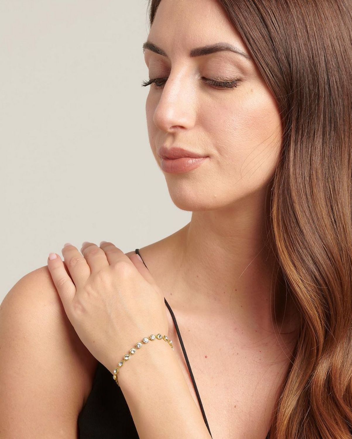 Bransoletka damska stalowa Brosway Symphonia Cyrkonie w różnych kształtach BYM169.png