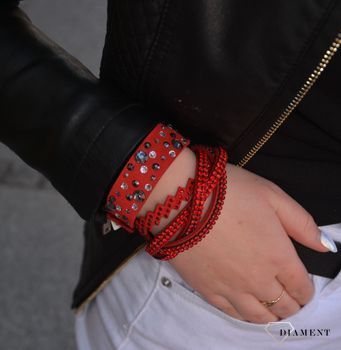 Bransoletka Spark swarovski Braid Small Light Siam BMESHW6RLSI (2).JPG