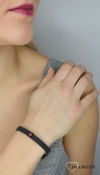 Bransoletka damska czarna ze znakiem nieskończoności Spark Eterno Heart Swarovski BZETERH2CZJLSI. Oryginalna i stylowa bransoletka marki Spark  (2).JPG