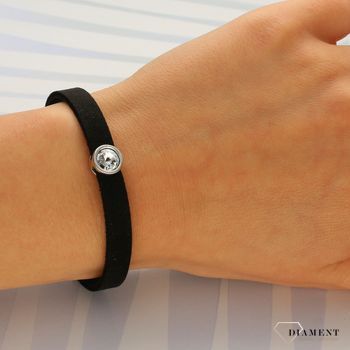 Bransoletka czarna z białym kryształem Swarovski Bonbon Tennis BZR1122SS29CZC.jpg