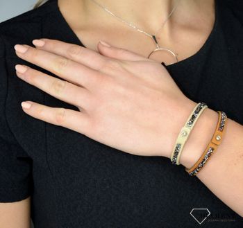 Bransoletka brązowa z szarymi kryształami Swarovski Rock BZRK1BRMG Bransoletki Swarovski to piękna i delikatna bransoletka która będzie doskonałym dodatkiem do zegark (4).JPG