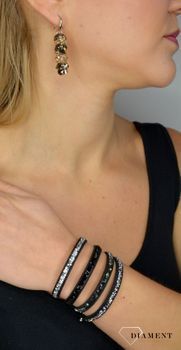 Bransoletka czarna z czarnymi kryształami Swarovski Rock BZRK1CZJ✓ Piękne bransoletki swarovski, biżuteria apart (25).JPG