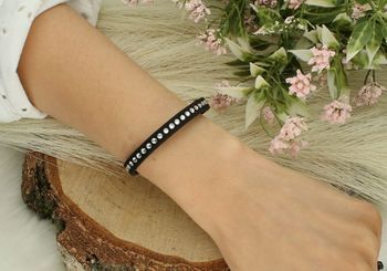 Bransoletka Swarovski czarna Tennis Solo Crystal BZTR1CZC spark.jpg