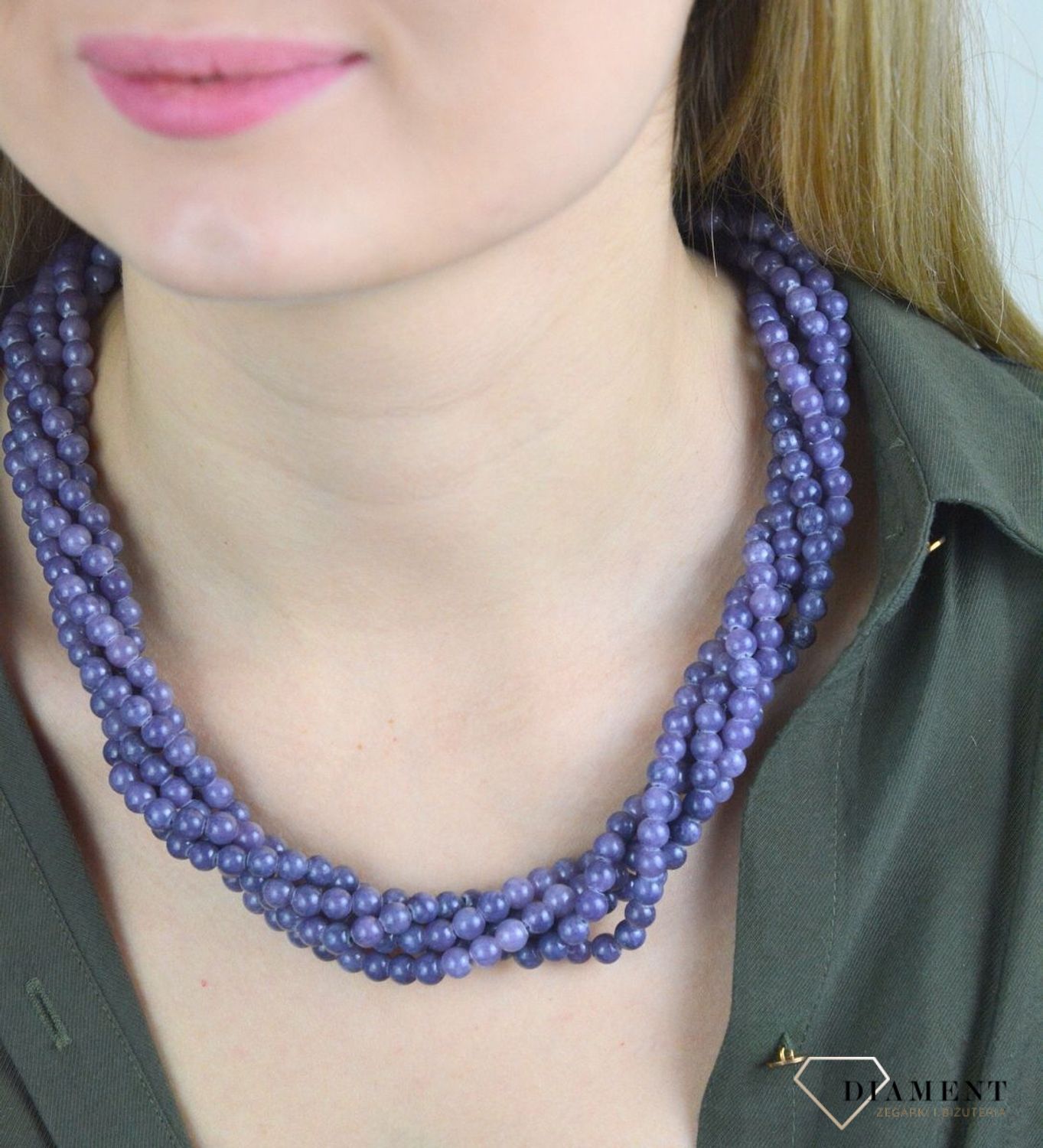 Naszyjnik damski kamienie naturalne Jadeit CCNIZ0100. Modny naszyjnik z kamieniami naturalnymi jadeit. Naszyjniki z kamieniami naturalnymi od lat zachwycają elegancją i ponadczasowym pięknem. Drobne koraliki kamieni naturalnyc (1).jpg