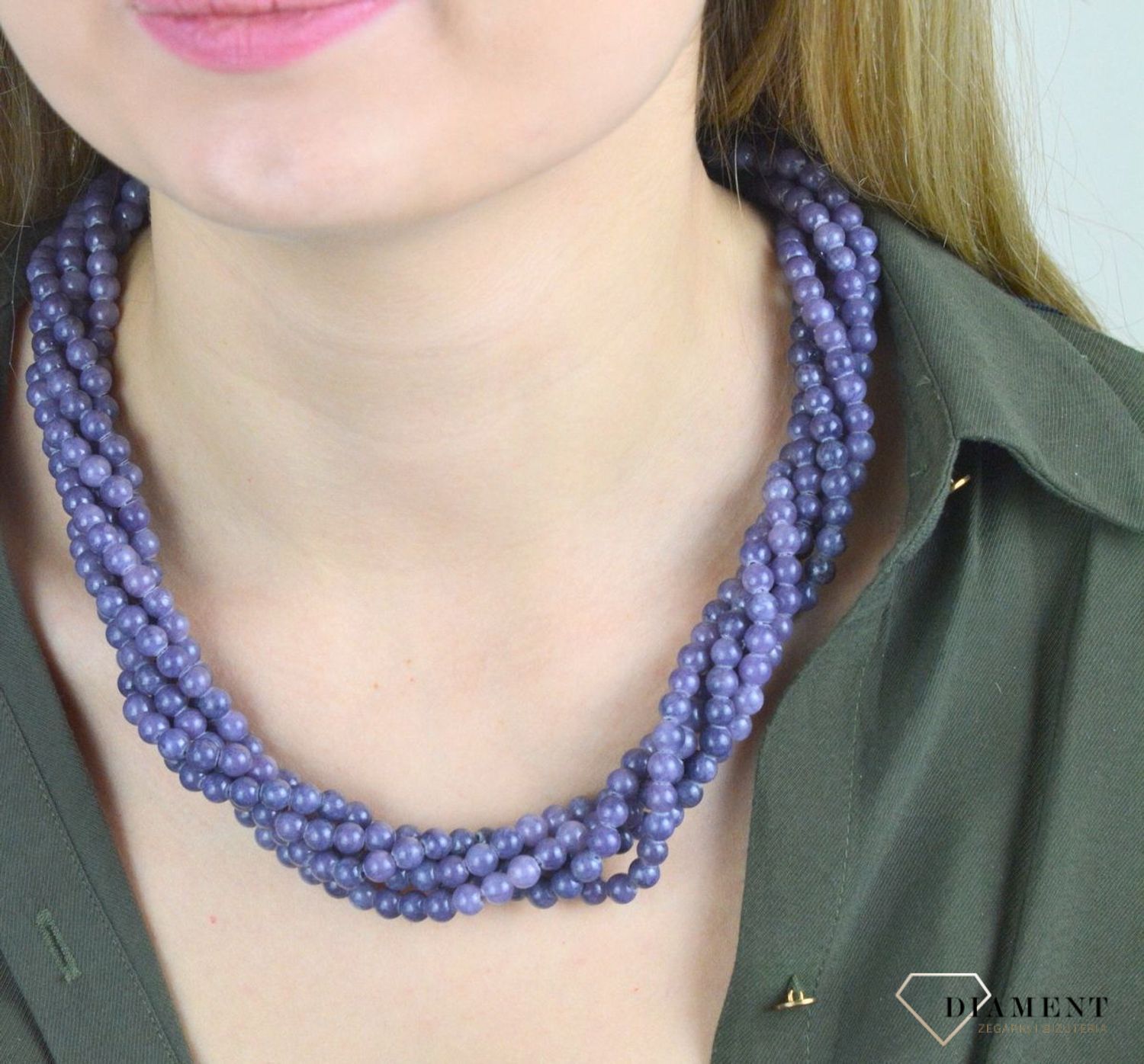 Naszyjnik damski kamienie naturalne Jadeit CCNIZ0100. Modny naszyjnik z kamieniami naturalnymi jadeit. Naszyjniki z kamieniami naturalnymi od lat zachwycają elegancją i ponadczasowym pięknem. Drobne koraliki kamieni naturalnyc (1).jpg