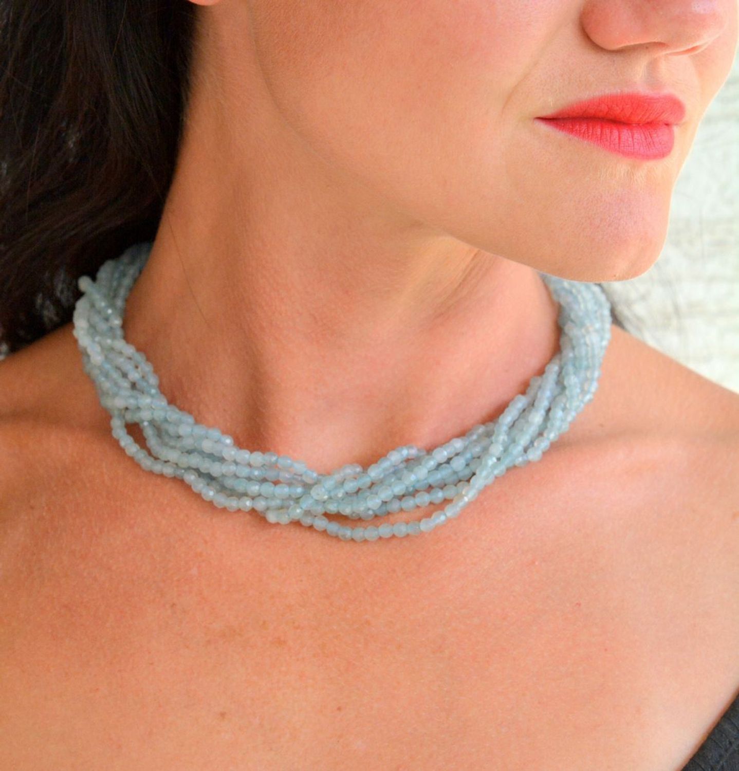 Naszyjnik damski kolia kamienie naturalne niebieski Jadeit CCNIZ0160. Naszyjnik stalowy z kamieniami naturalnymi. Naszyjnik z kamieniami na prezent. Piękna kolia damska z kamieni naturalnych. Kolia damska w odcieniach niebieskiego. N.jpg