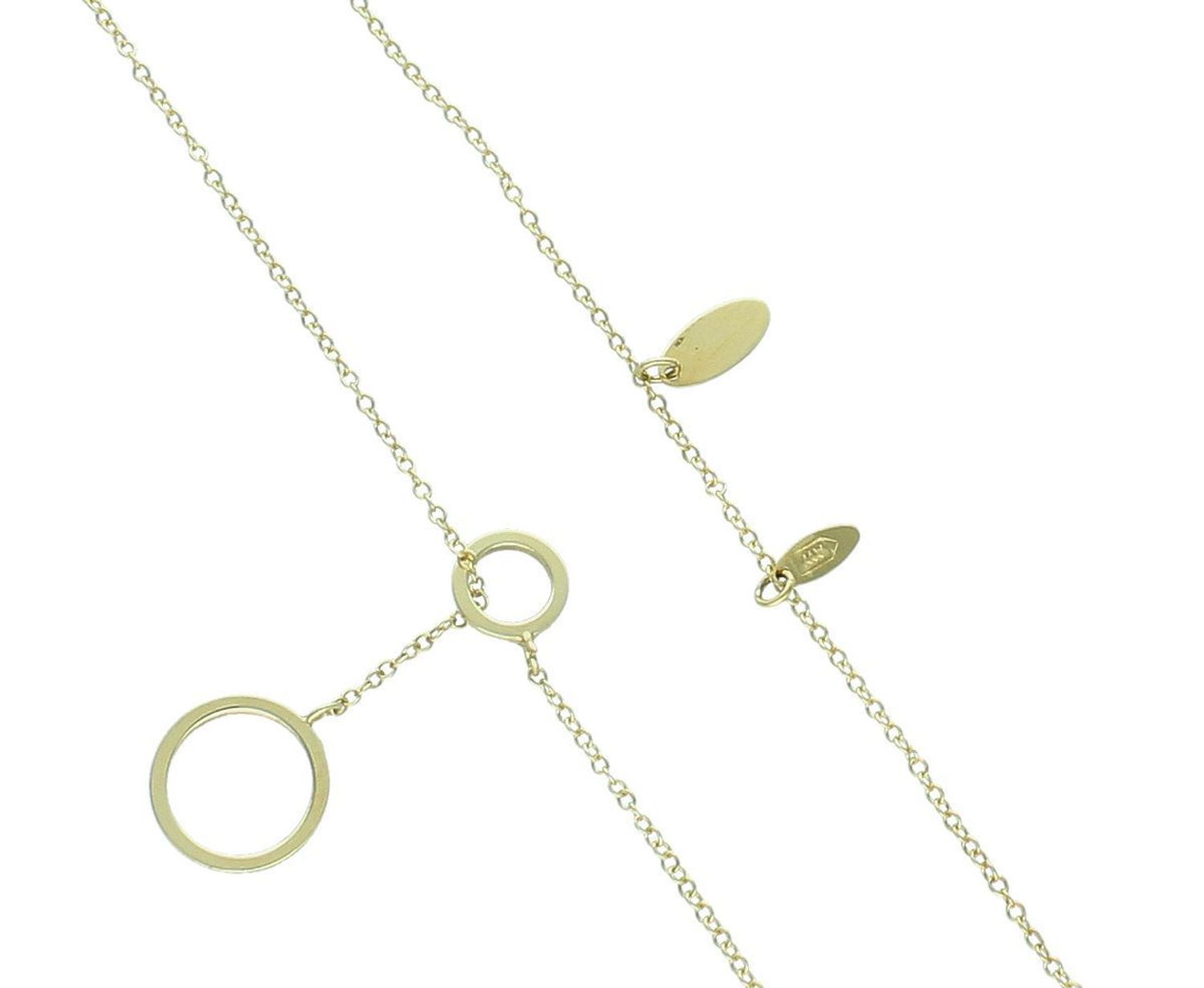 Pozłacany naszyjnik Dall'acqua – srebro 925, krawatka z kółeczkiem.jpg