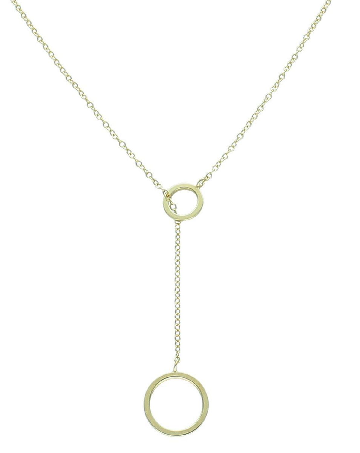 Pozłacany naszyjnik Dall'acqua – srebro 925, krawatka z kółeczkiem.jpg