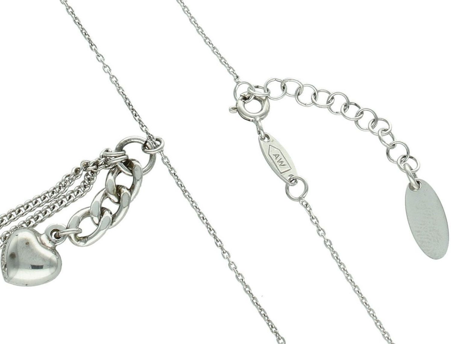 Srebrny naszyjnik damski wiszące serca srebro rodowane 925 próba  C RM 067 ✓Srebrne Naszyjniki Damskie w Sklepie z Biżuterią zegarki-diament.pl✓Piękne i Eleganckie Naszyjniki dla Kobiet✓Prawdziwe 1.jpg