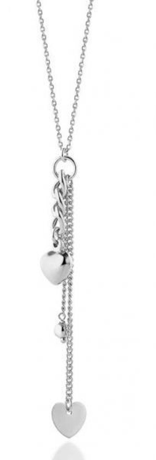 Srebrny naszyjnik damski wiszące serca srebro rodowane 925 próba  C RM 067 ✓Srebrne Naszyjniki Damskie w Sklepie z Biżuterią zegarki-diament.pl✓Piękne i Eleganckie Naszyjniki dla Kobiet✓Prawdziwe 1.jpg